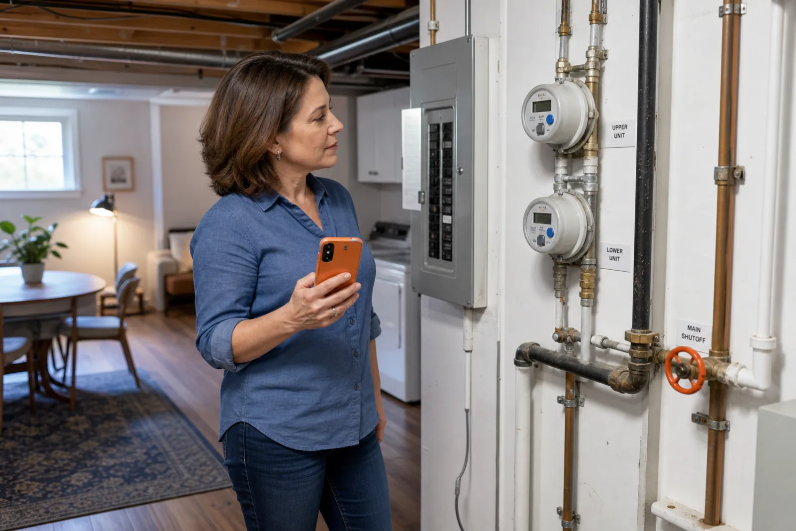 Property owner identifying the residential equipment she wants to monitor